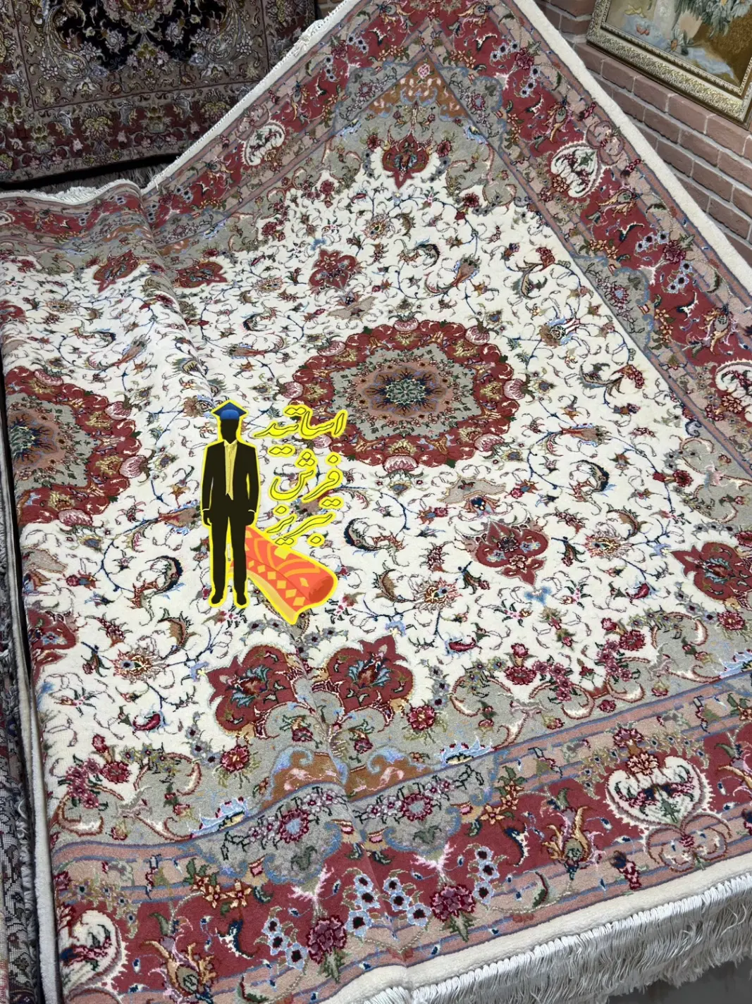 فرش جفت۶متر علیا۳۰رج اصل آذرشهر نو (اقساطبدون بهره|فرش|تبریز, |دیوار