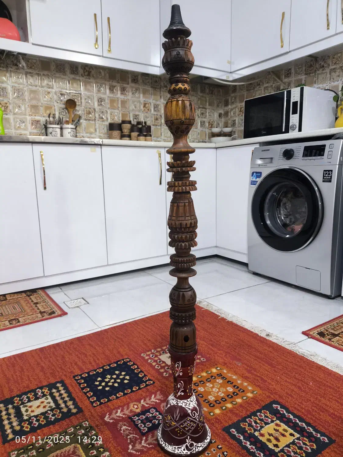 قلیون چوب گردو|صنایع دستی و سایر لوازم تزئینی|مشهد, انصار|دیوار