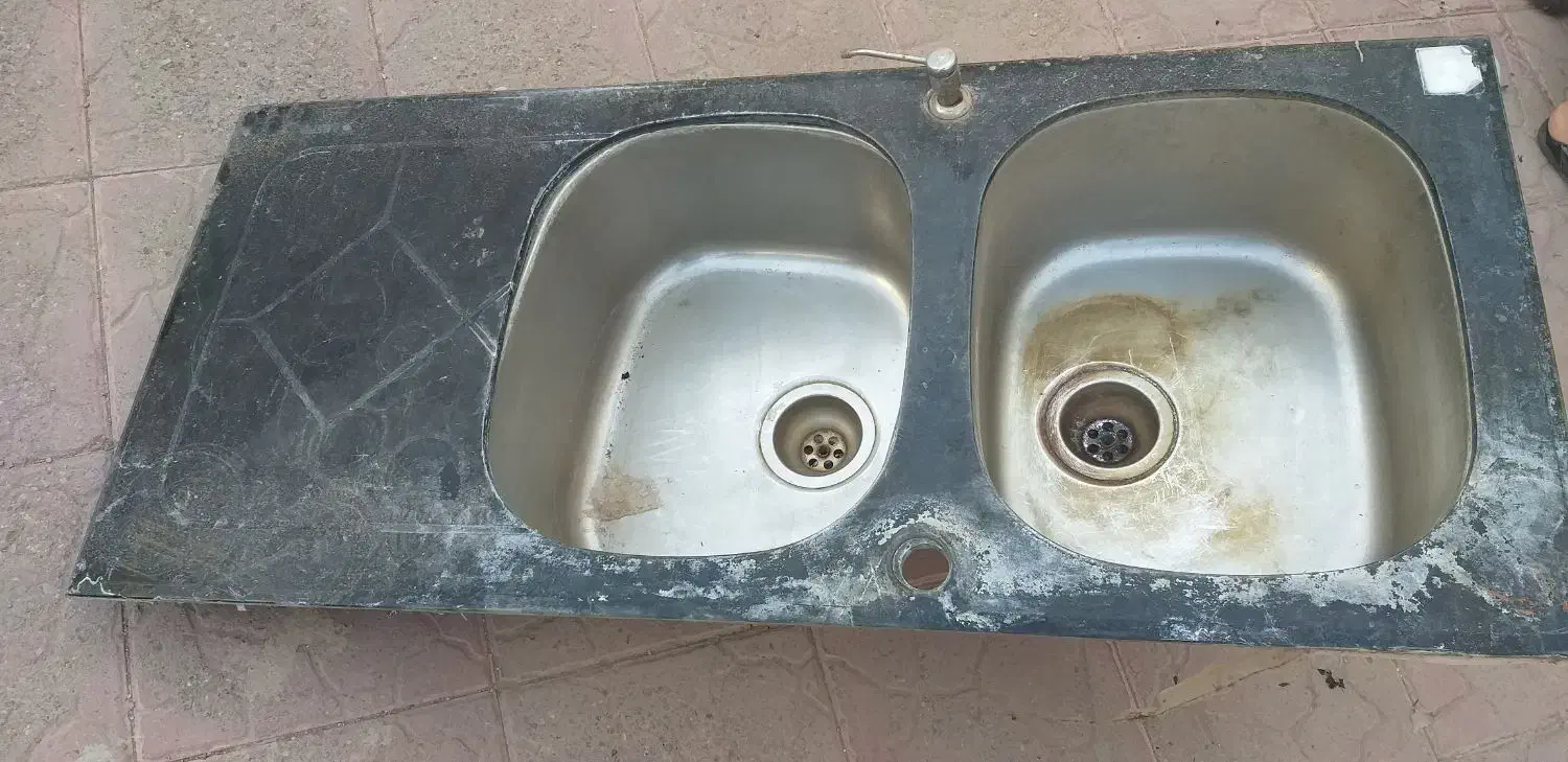 سینک شیشه ای دوقلو|مصالح و تجهیزات ساختمان|کرمان, |دیوار