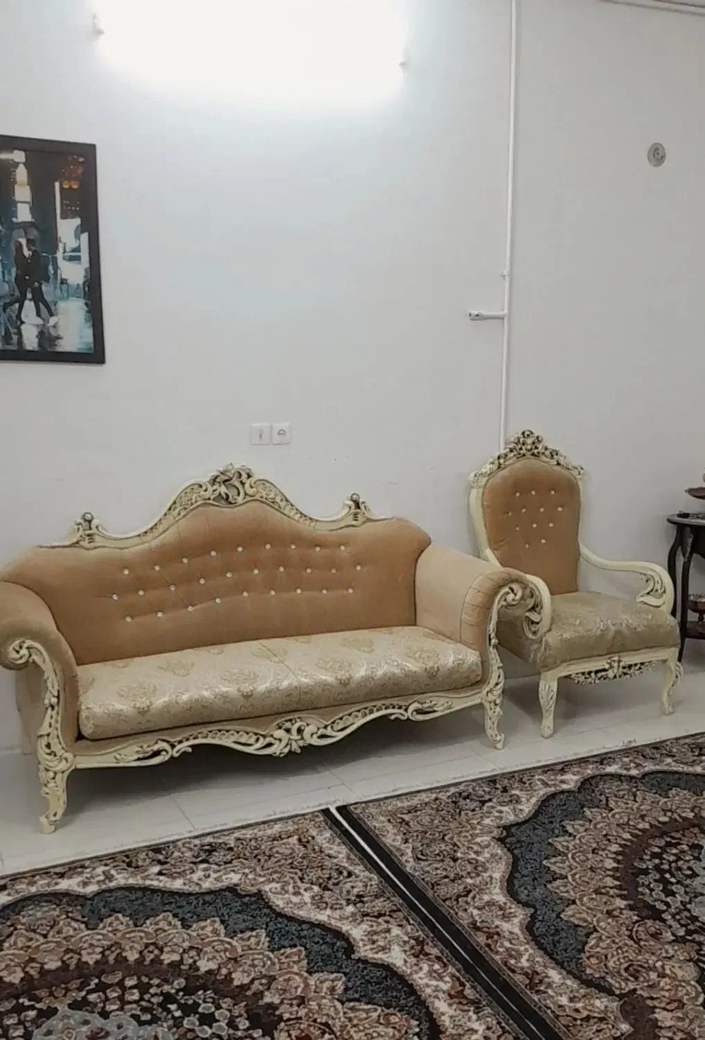 مبل استیل هفت نفره درحد جهیزیه|مبلمان خانگی و میز عسلی|قم, آذر (نکویی)|دیوار
