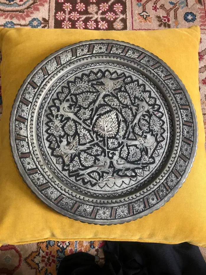 دیوارکوب مسی پرقلم بسیار قدیمی|کلکسیون اشیاء عتیقه|قزوین, |دیوار