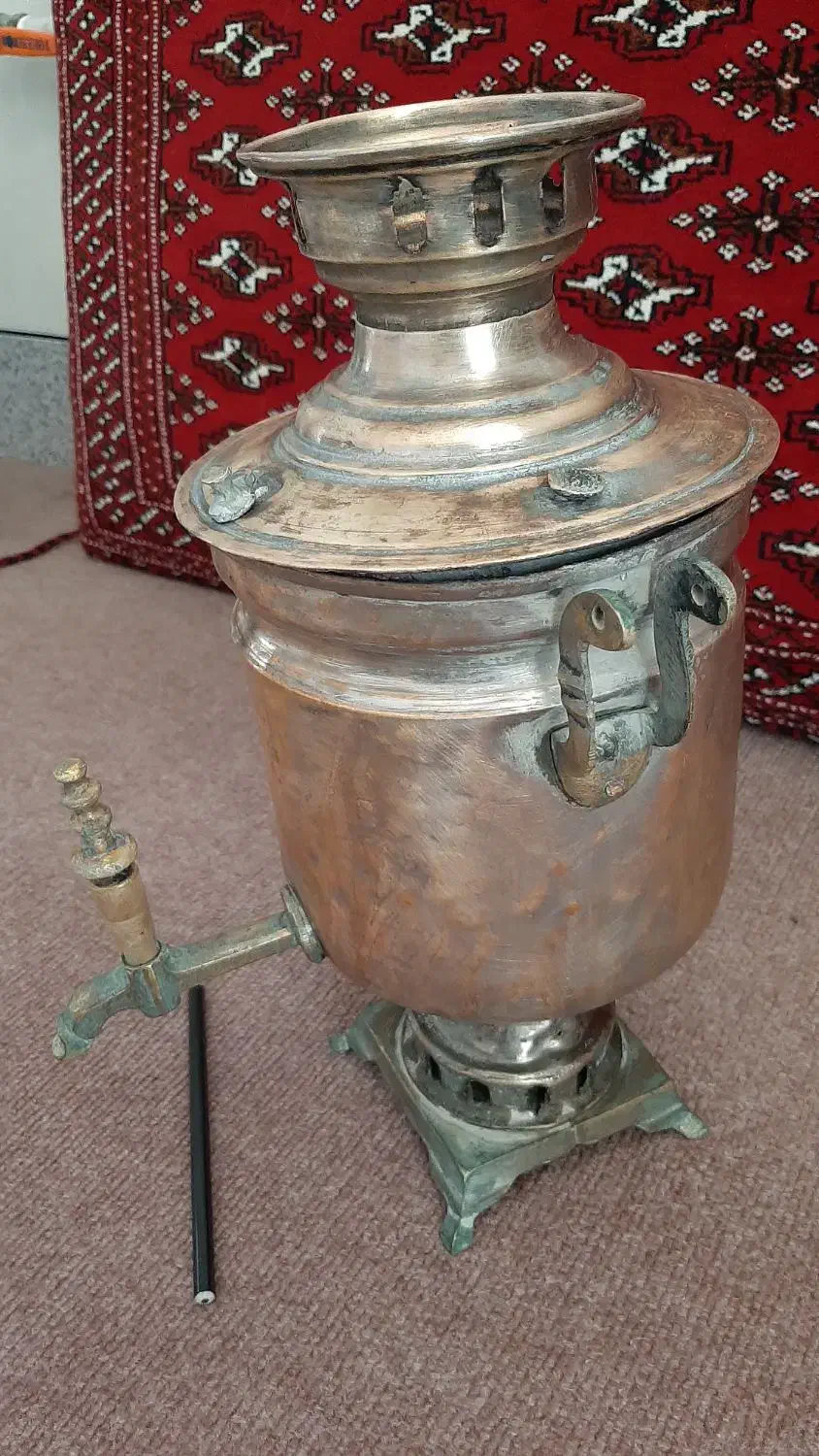 سماور زغالی|کلکسیون اشیاء عتیقه|بندر ترکمن, |دیوار