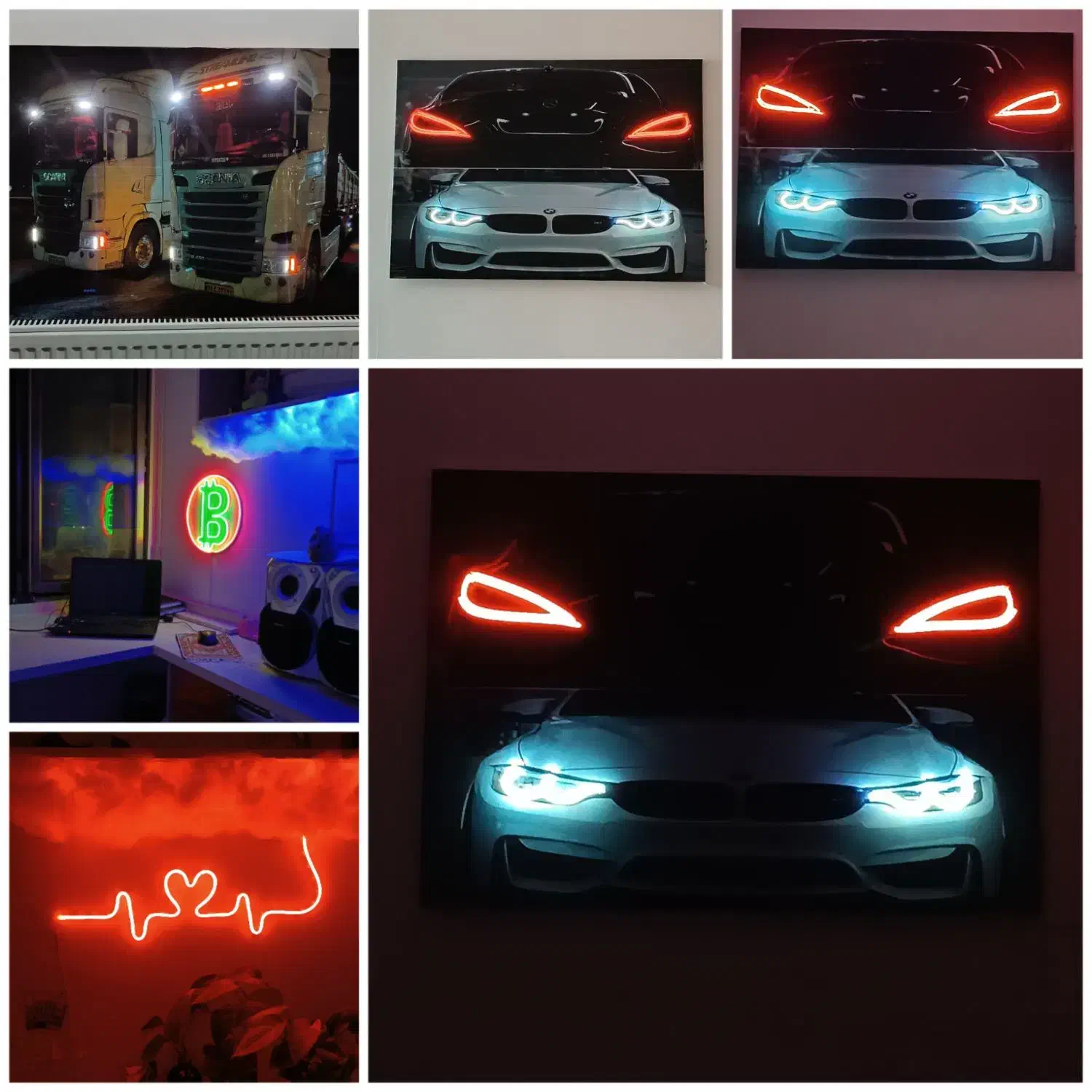 تابلو های نئونی طرح دلخواه شماونورپردازی،سقف ابری|ریسه و چراغ تزئینی|گناباد, |دیوار