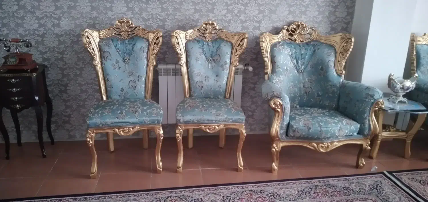 مبلمان سلطنتی 9 نفره|مبلمان خانگی و میز عسلی|سنندج, |دیوار