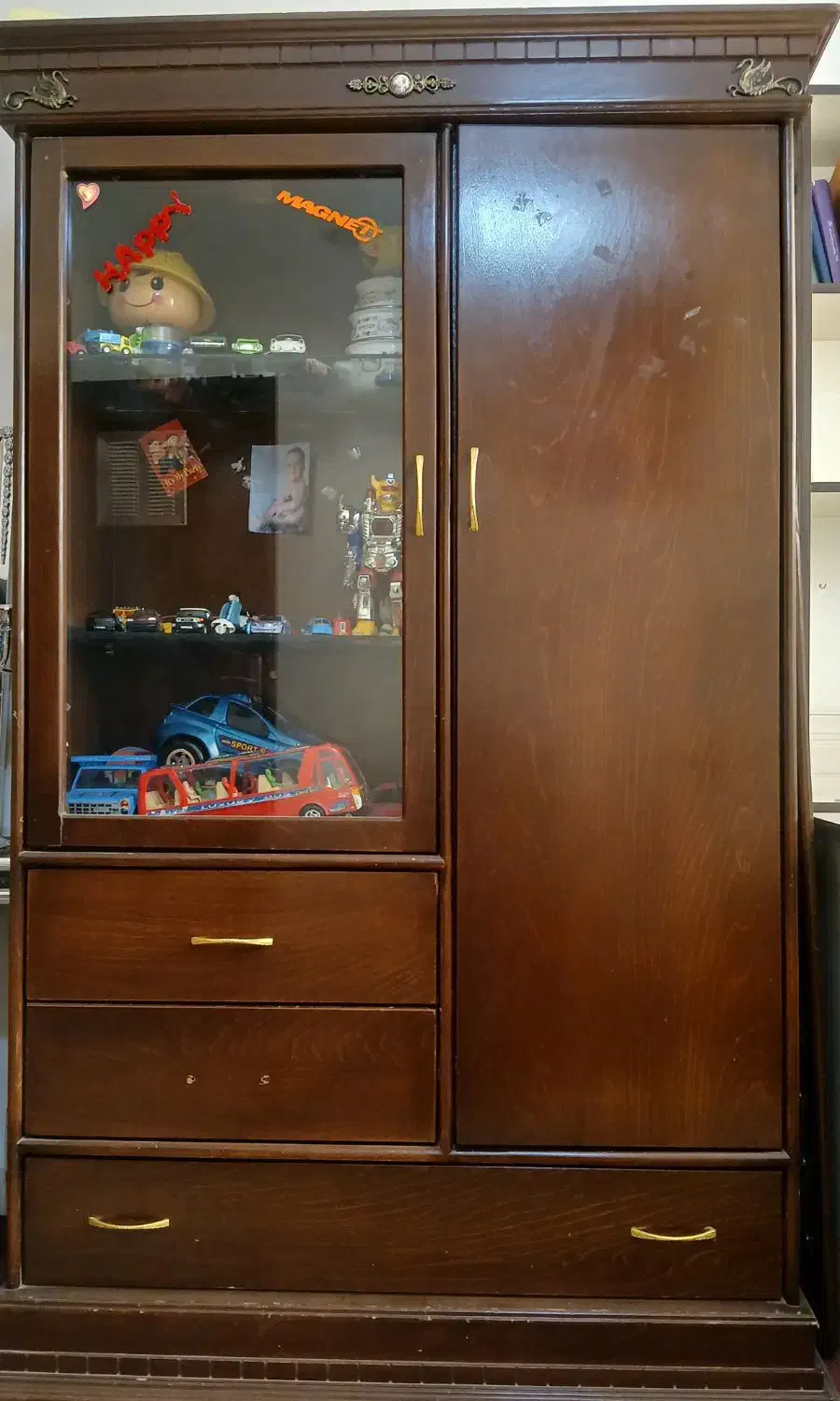 سرویس چوب و آینه شمعدان|بوفه، ویترین، کنسول|نیشابور, جمهوری|دیوار