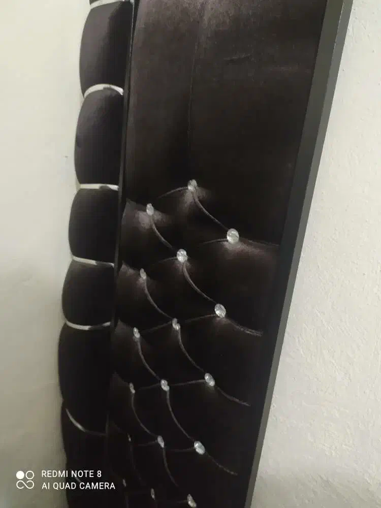 تخت خواب مخمل بدنه فلزی دو نفره|تخت و سرویس خواب|ورامین, شهرک فاطمیه|دیوار