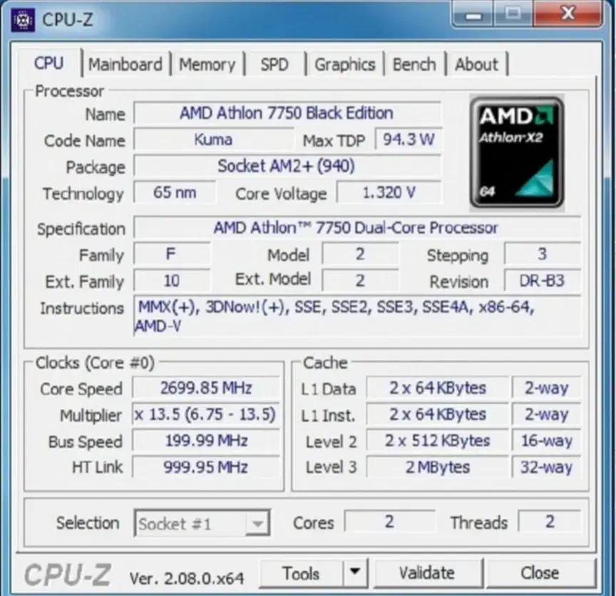 پردازنده Athlon 64 x2 7750 AMD|قطعات و لوازم جانبی رایانه|تهران, فلسطین (میدان انقلاب)|دیوار