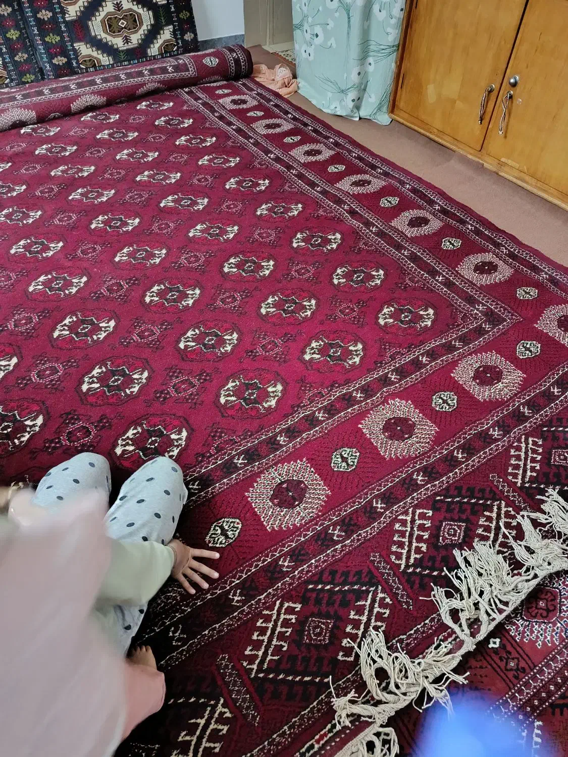 فرش دستباف ترکمن|فرش|سیمین شهر, |دیوار