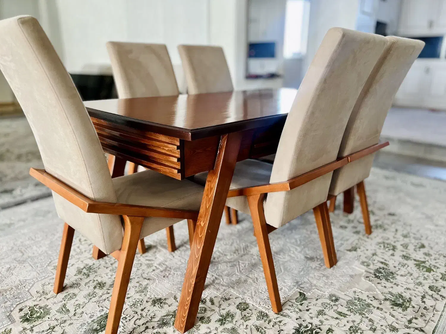 میز غذا خوردی ۶ نفره|میز و صندلی غذاخوری|صائین قلعه, |دیوار