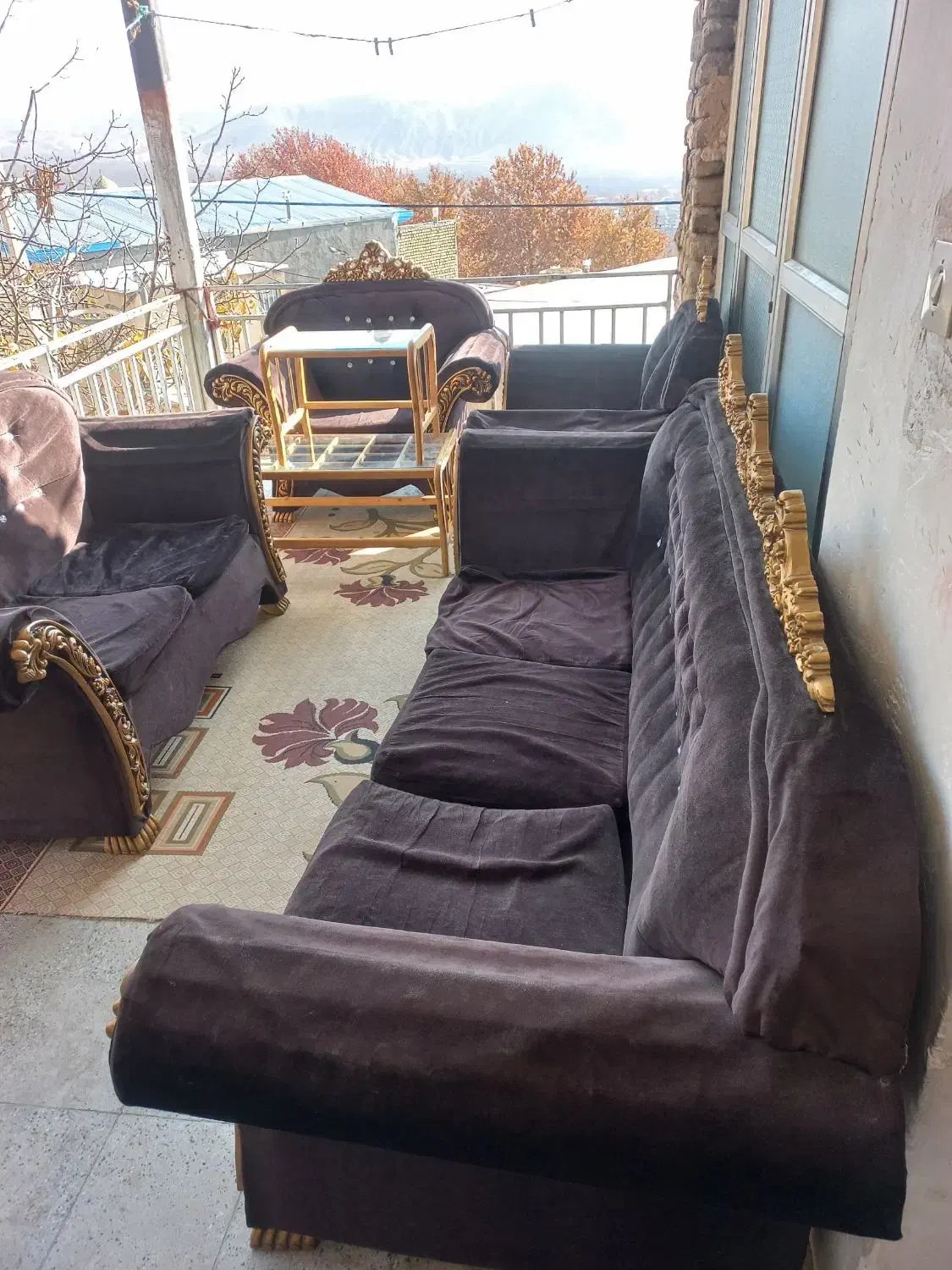 راحتی ۷نفره مناسب باغ وویلا|مبلمان خانگی و میز عسلی|تویسرکان, |دیوار