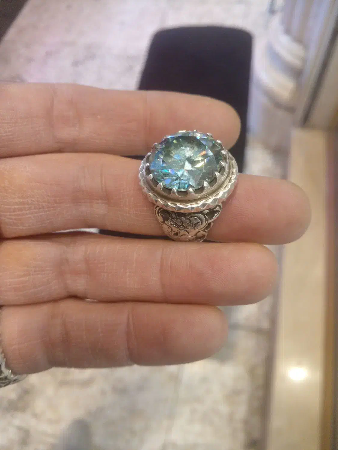 انگشتر موزنایت درشت اصلی|جواهرات|قم, شاه ابراهیم|دیوار