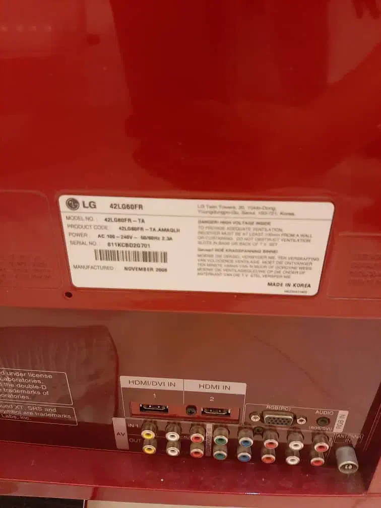 ال سی دی ال جی اسکارلت 42 در حد|تلویزیون و پروژکتور|ارومیه, |دیوار