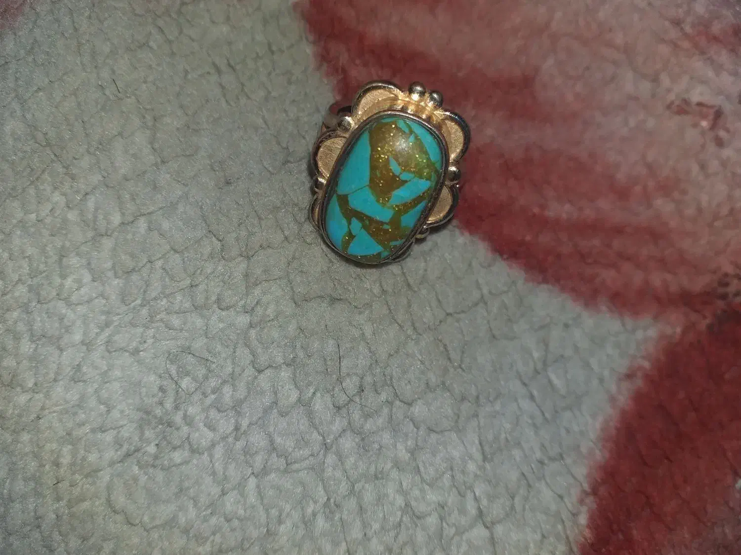 فروش انگشتر رنگ ثابت بانگین فیروزه|زیورآلات و اکسسوری|شوشتر, |دیوار