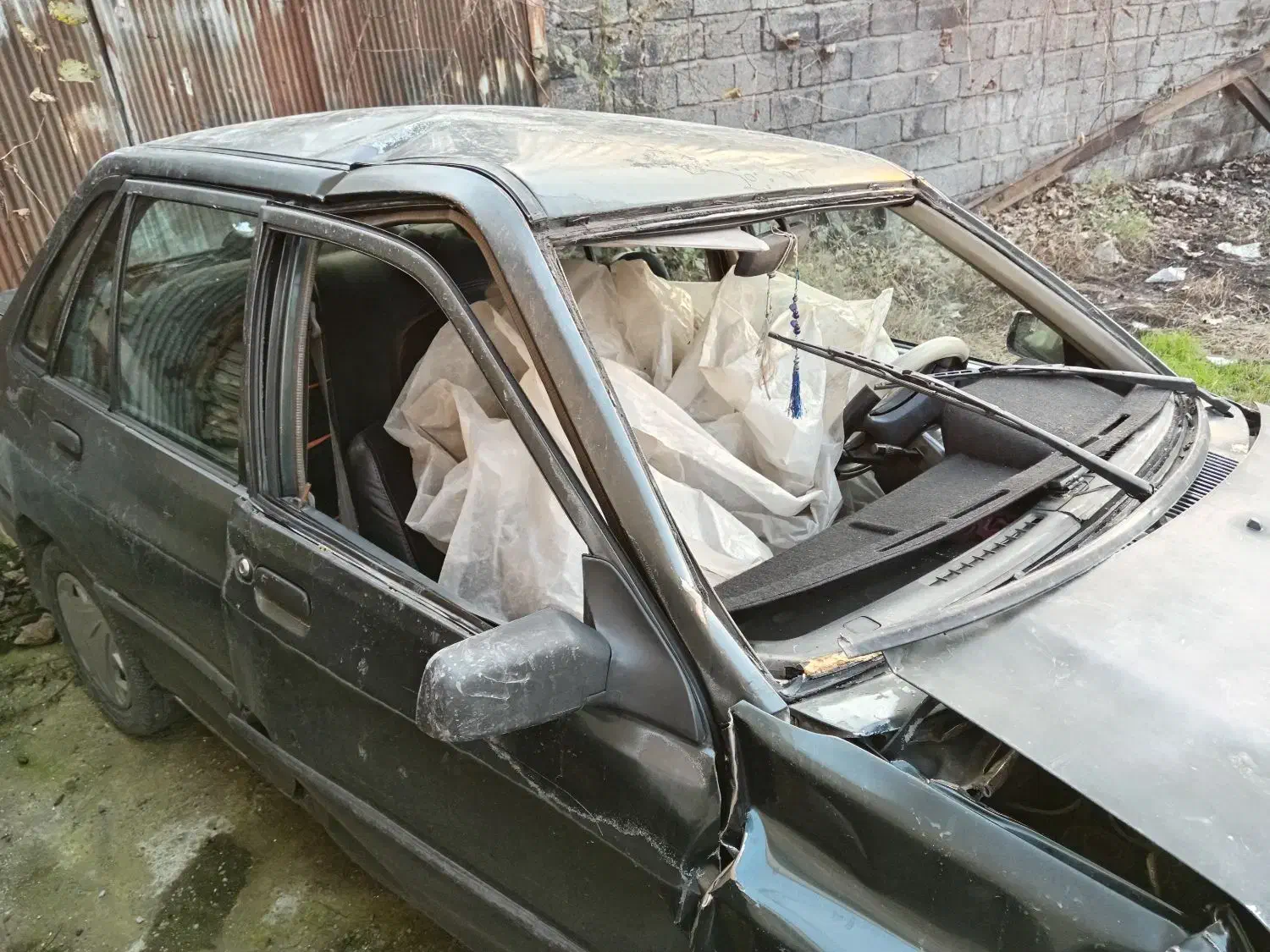 پراید صبا GLXI مدل ۱۳۸۲ تصادفی سبز|خودرو سواری و وانت|آستانه اشرفیه, |دیوار