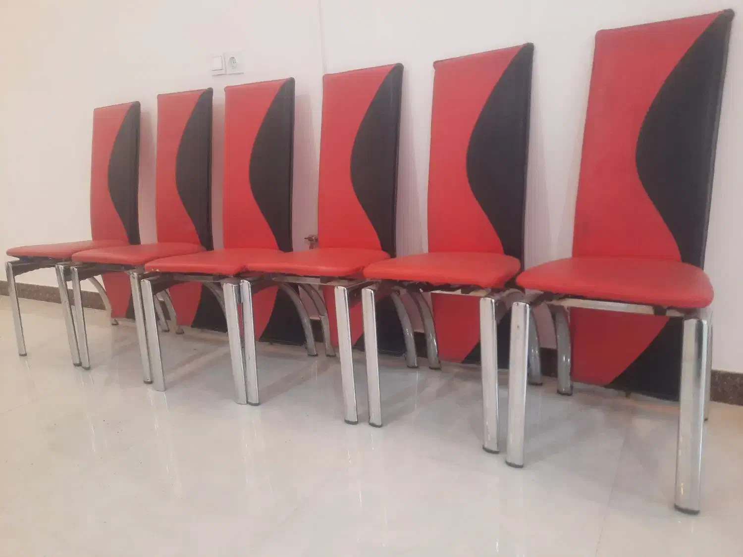 صندلی استیل چرم|میز و صندلی غذاخوری|بروجرد, |دیوار