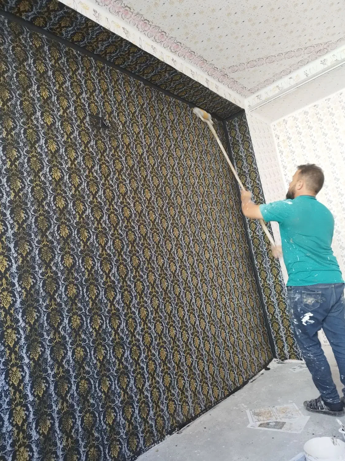 نقاش ساختمان رنگ آمیزی خانه طرح کاغذ دیواری|خدمات پیشه و مهارت|سراب, |دیوار