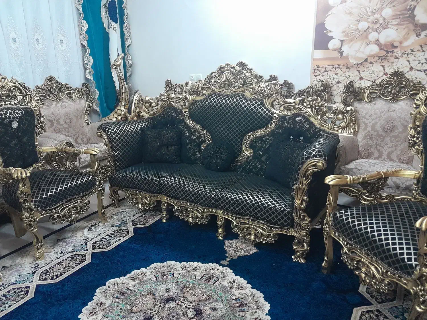 مبل هفت نفره مصری|مبلمان خانگی و میز عسلی|تربت‌حیدریه, فتح المبین|دیوار