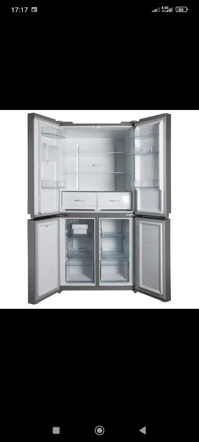 یخچال چهار درب پاکشوما، در حد نو|یخچال و فریزر|فردیس, شهرک شهید حسینی|دیوار