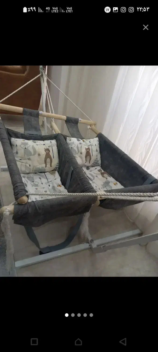 گهواره دوقلودرحدنو|تخت و سرویس خواب|محمدشهر, محمدشهر|دیوار