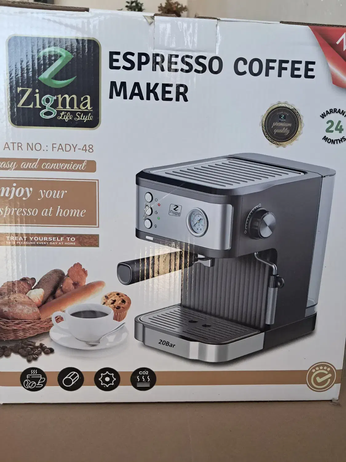 اسپرسوساز زیگما ظرفیت ۱/۶لیتر۲۰بار|سماور، چای‌ساز، قهوه‌ساز|خوانسار, |دیوار