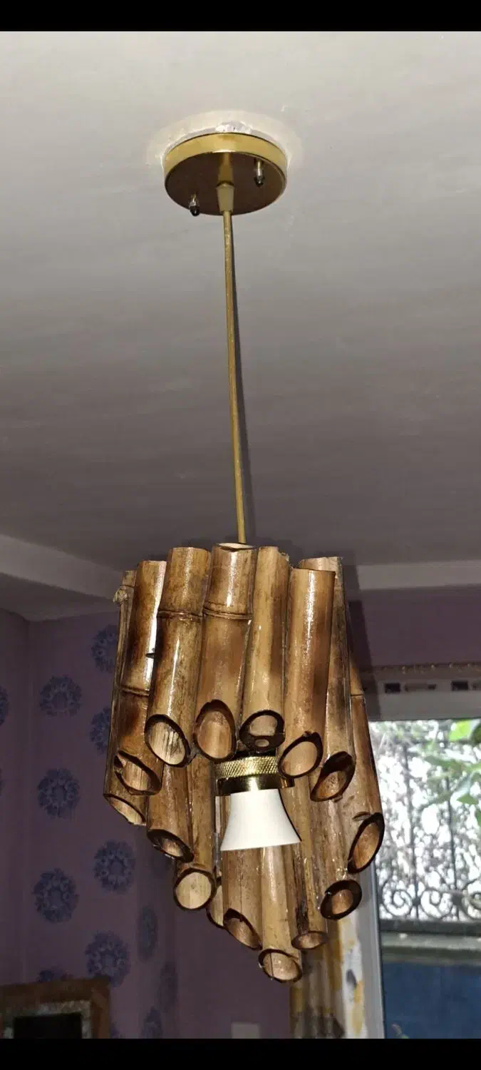 لوستر بامبو|لوستر و چراغ آویز|سلمان‌شهر, |دیوار