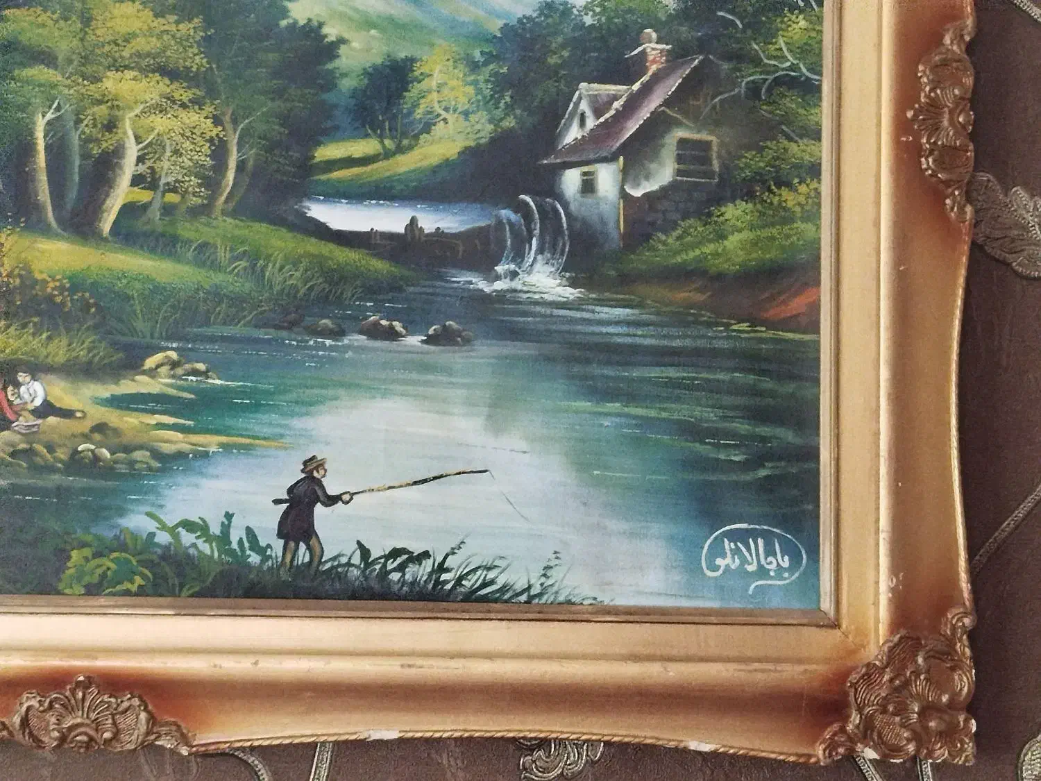 تابلو رنگ روغن قدیمی عتیقه استاد باجالانلو|تابلو، نقاشی، عکس|سهند, |دیوار