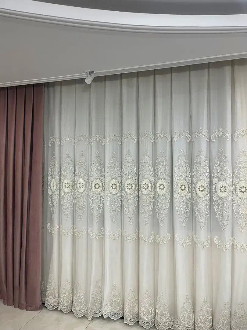 پرده حریر گل برجسته|پرده، رانر، رومیزی|رباط‌کریم, رباط‌کریم|دیوار