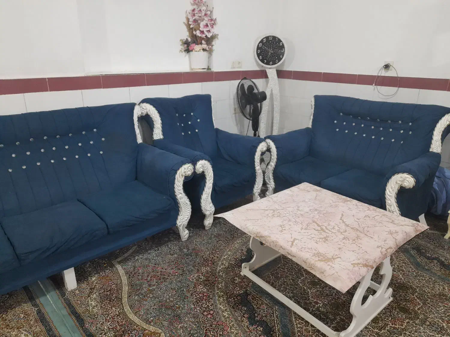 مبل ۹ نفره به همراه ناهار خوری ست توافقی|مبلمان خانگی و میز عسلی|شازند, |دیوار