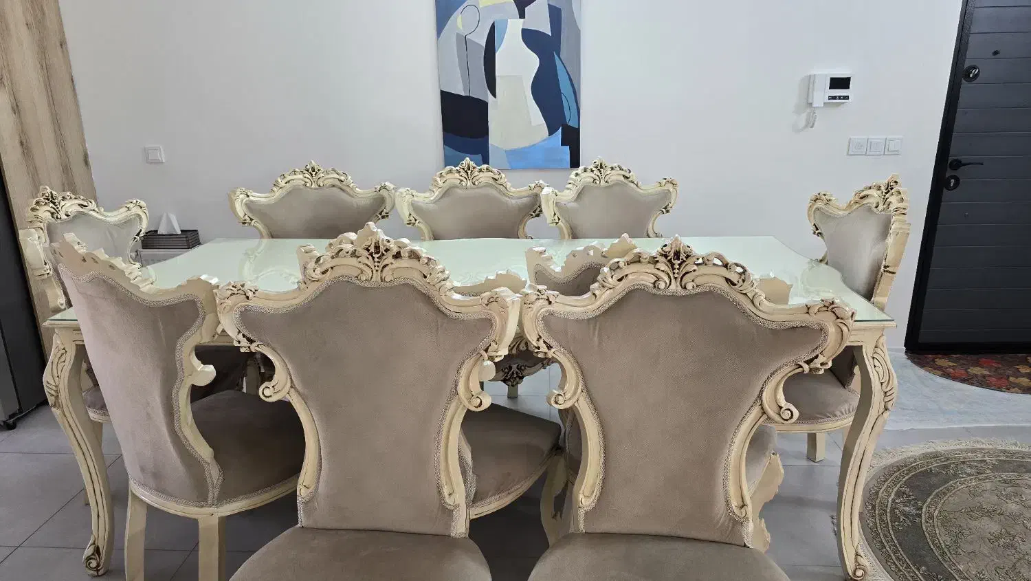 مبل نه نفره و میزنهارخوری هشت نفره|مبلمان خانگی و میز عسلی|تهران, شیوا|دیوار