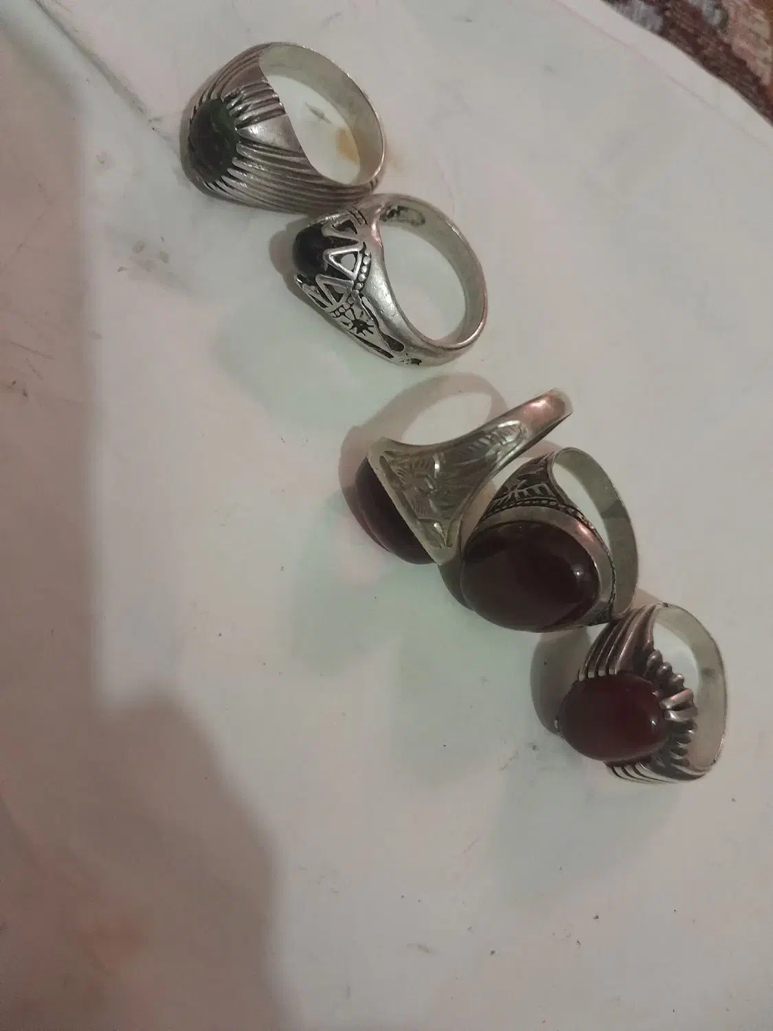 انگشتر نقره با سنگ معدنی|بدلیجات|بندرعباس, |دیوار