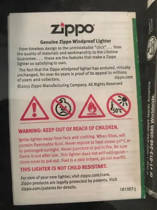 فندک زیپو zippo کلکسیونی اورجینال|کلکسیون اشیاء عتیقه|کرمان, |دیوار