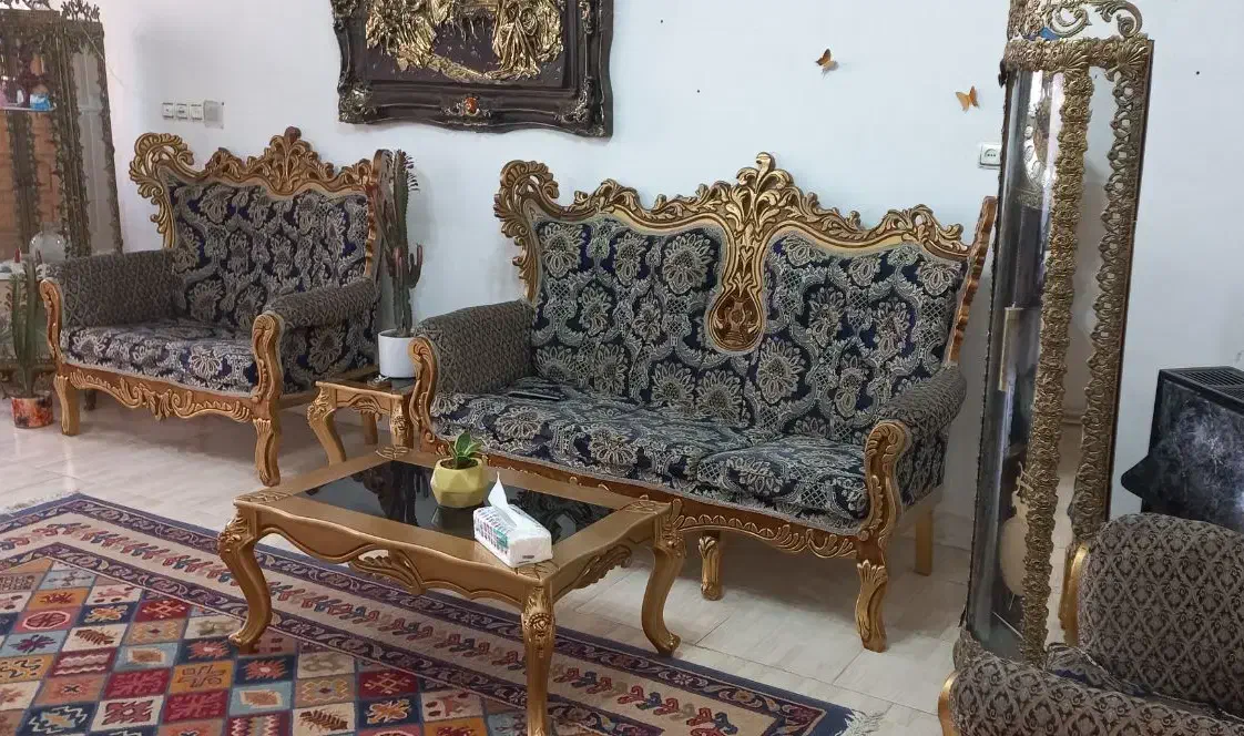 مبل۷نفره تروتمیز باعسلی|مبلمان خانگی و میز عسلی|خرمآباد, |دیوار