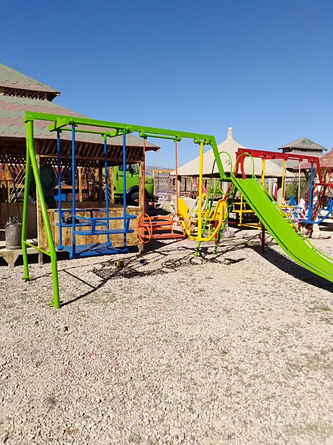 بازی چهار کاره فلزی تاب سرسره الاکلنگ ست ورزشی کد۱|اسباب‌‌بازی|بندر گناوه, |دیوار