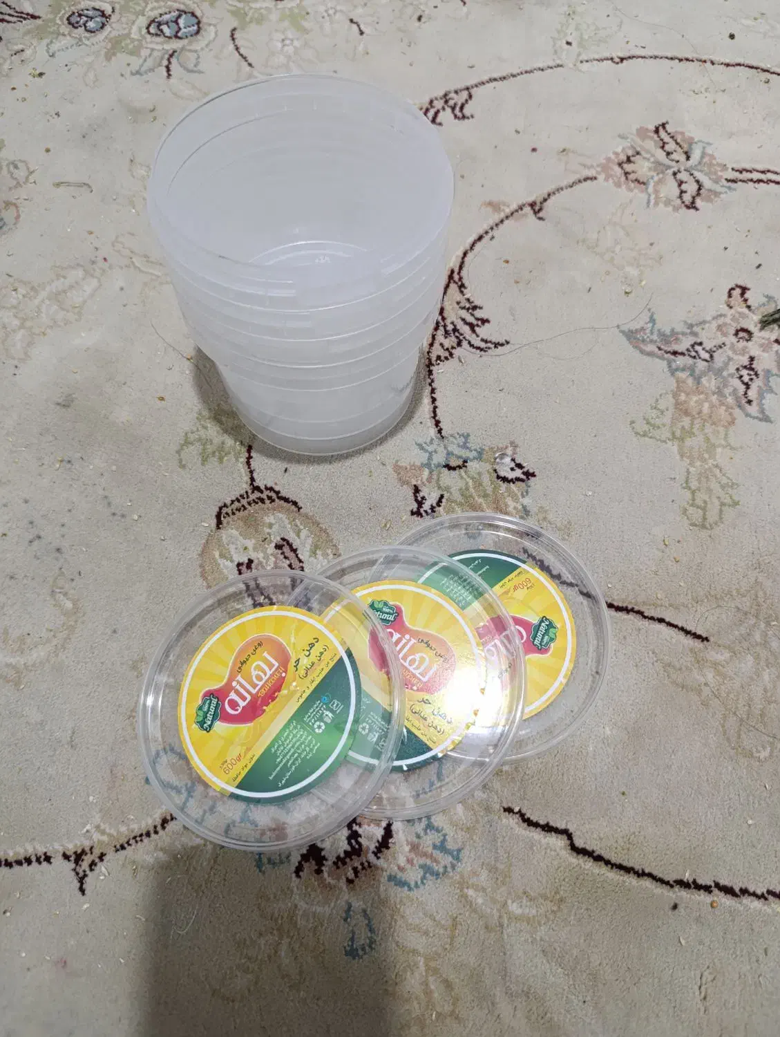 سطل پلاستیکی ۶۰۰ گرمی|ظروف نگهدارنده، پلاستیکی، یک‌بارمصرف|آبادان, |دیوار