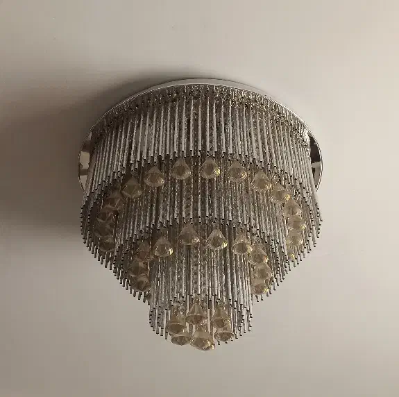 لوستر کریستالی چند حالته 60 سانتی|لوستر و چراغ آویز|پرند, فاز ۴|دیوار