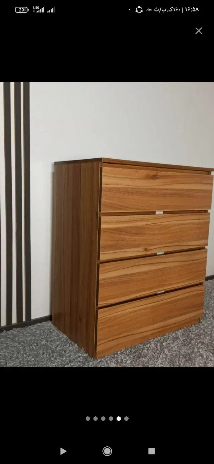 دراور 4کشو و پنج کشو پهن|جاکفشی، کمد، دراور|قم, قلعه صدری|دیوار