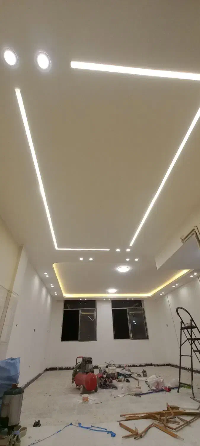 کناف پی وی سی تایل قرنیز نورپردازی لاین سقف کاذب|خدمات پیشه و مهارت|فولادشهر, مسکن مهر فولادشهر|دیوار