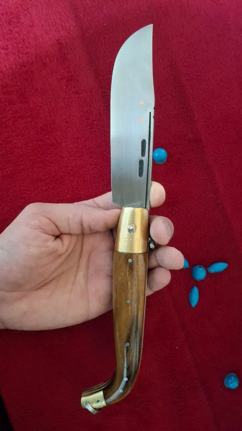 چاقو دو خال بزرگ تاشو|کلکسیون اشیاء عتیقه|اراک, |دیوار