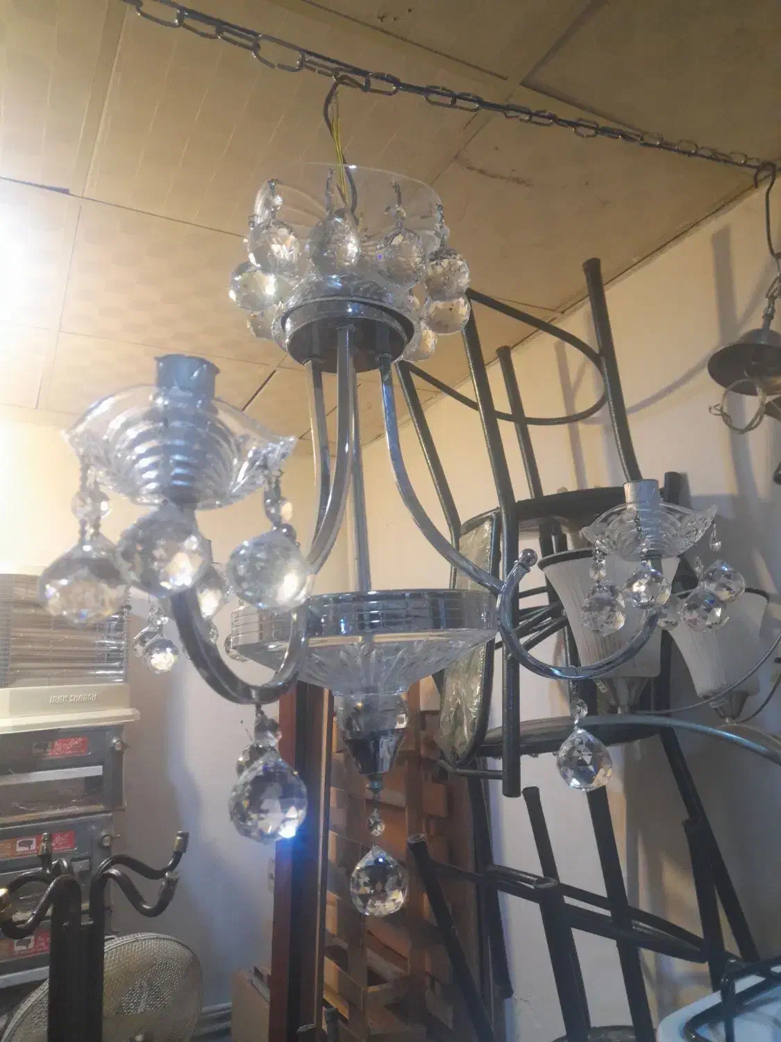 لوستر ۵شعله  ۱۲۰۰ لوستر ۳شعله۸۰۰ درحد نو|لوستر و چراغ آویز|مشهد, صیاد شیرازی|دیوار