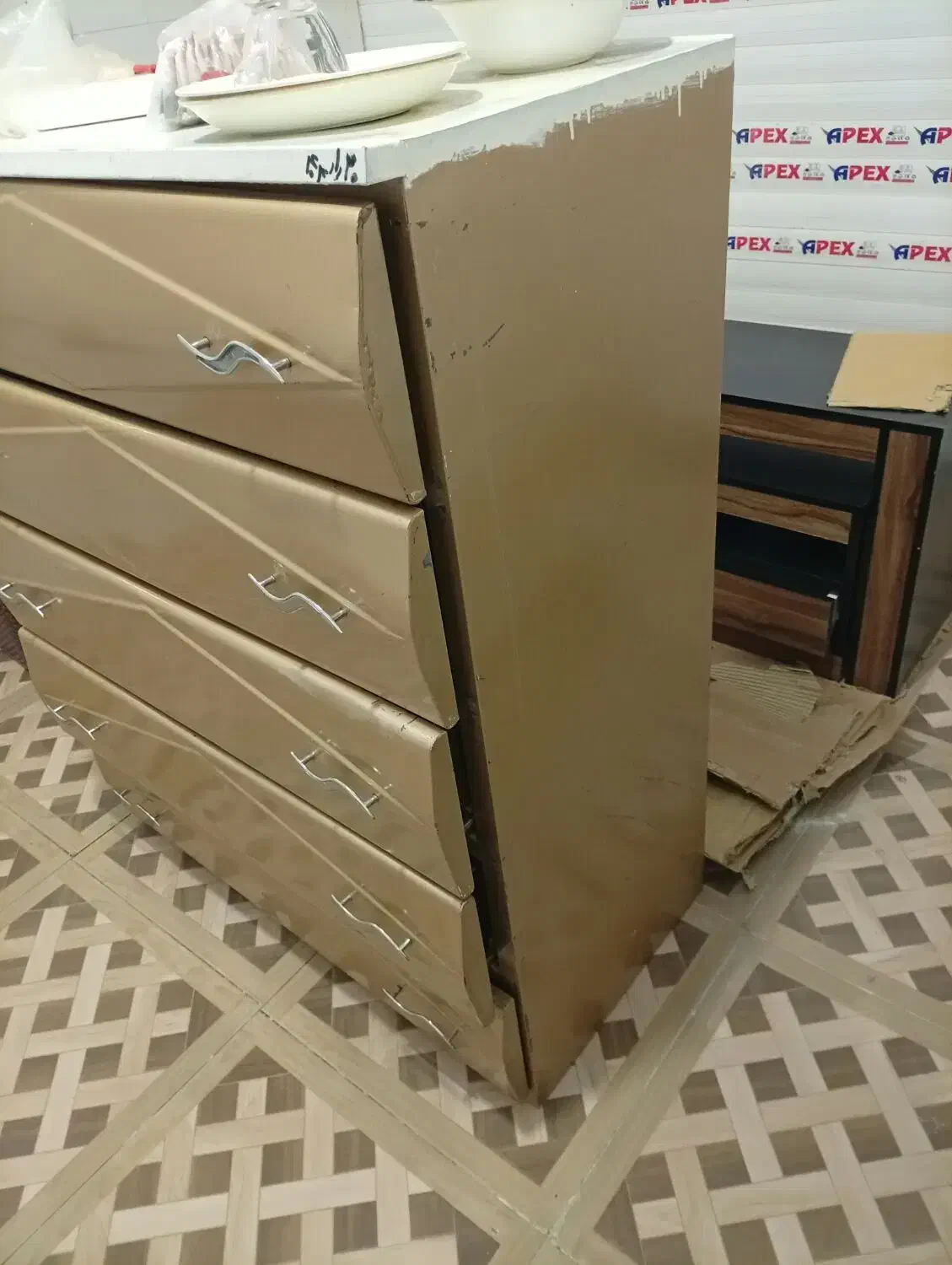 کابینت فلزی.زیر تلویزیون|جاکفشی، کمد، دراور|جوانرود, |دیوار