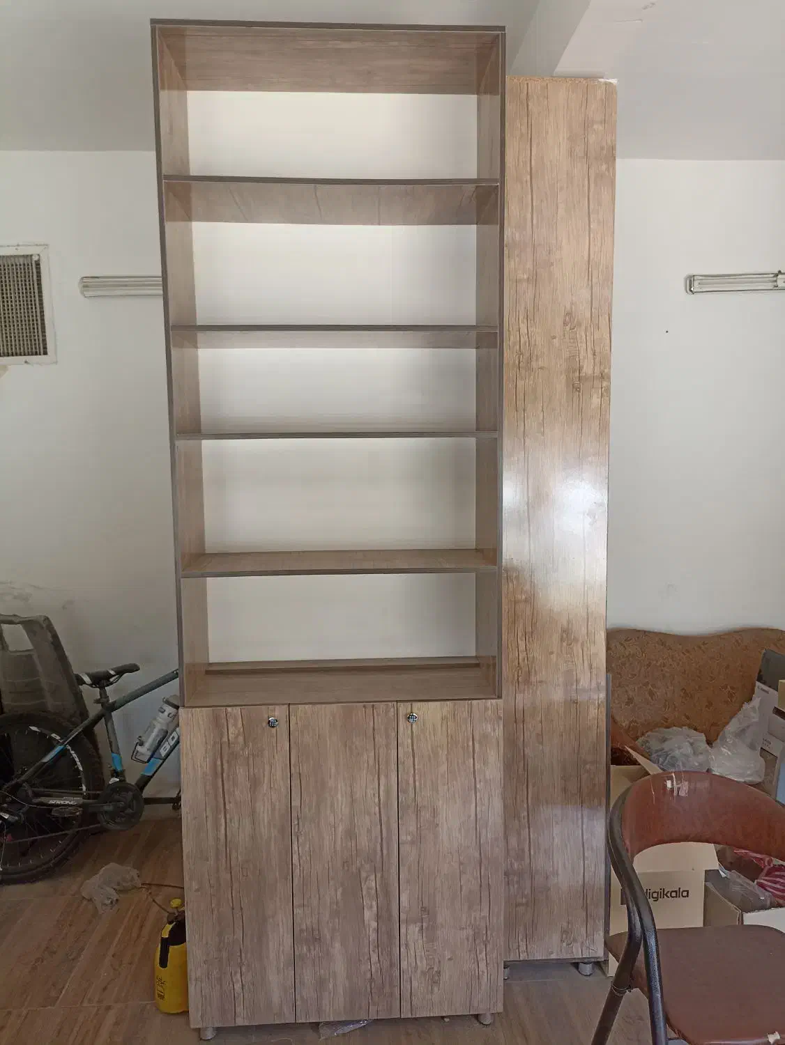 دکور|کتابخانه، شلف، قفسههای دیواری|یزد, |دیوار