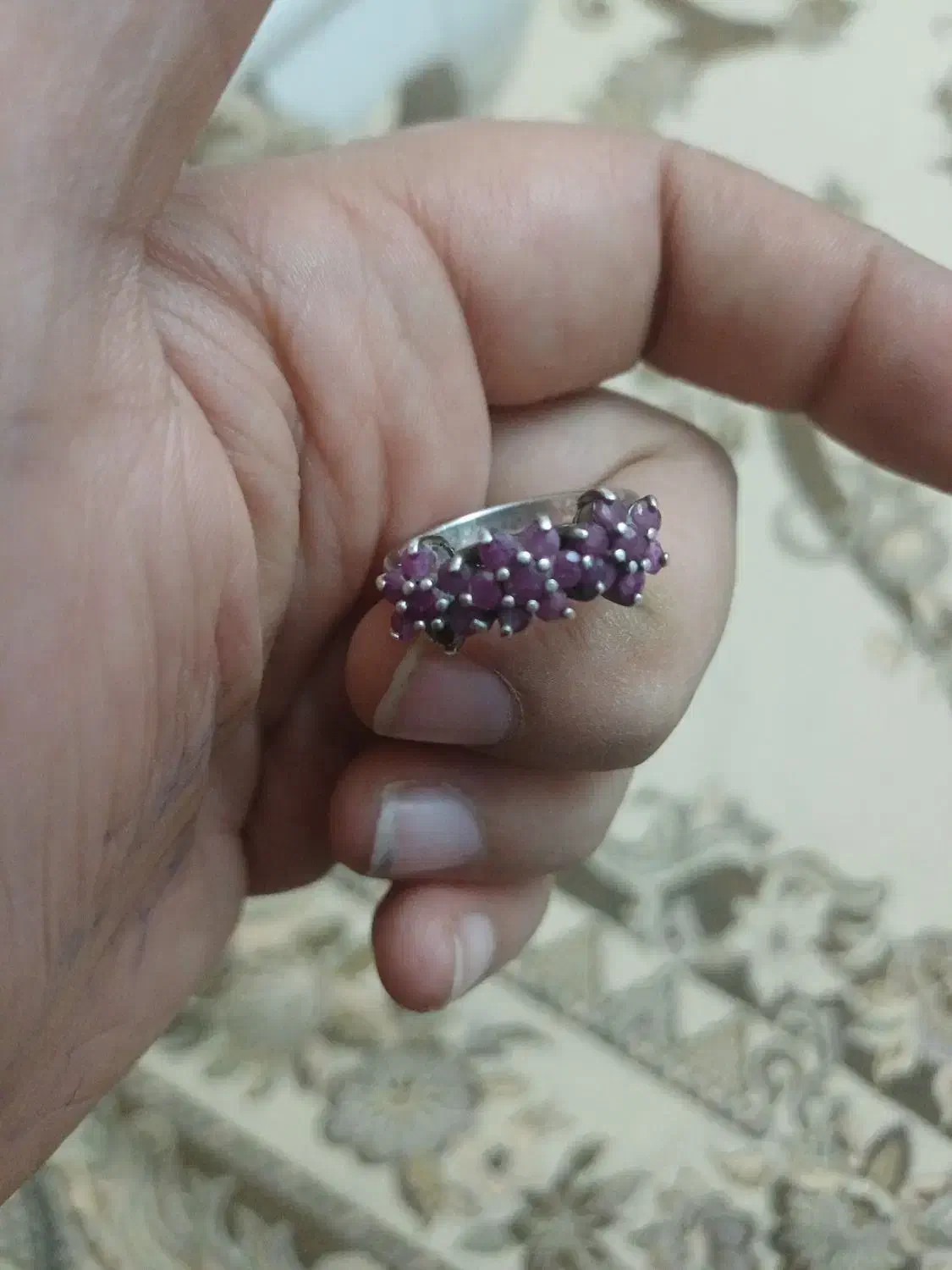 انگشتر نقره زنانه یاقوت برمه اصل|جواهرات|ارومیه, |دیوار