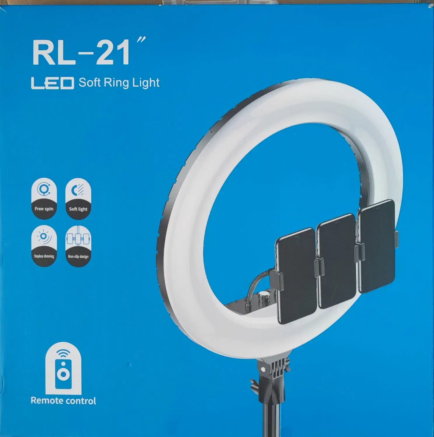 رینگ لایت مدل RL-21 همراه با سه پایه و ریموت کنترل|دوربین عکاسی و فیلم‌برداری|قم, شاه ابراهیم|دیوار