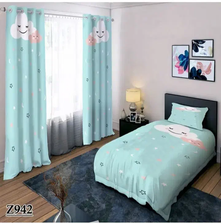 پرده اتاق کودک ست با سرویس خواب کودک و نوزاد|اسباب و اثاث بچه|پرند, فاز ۶|دیوار