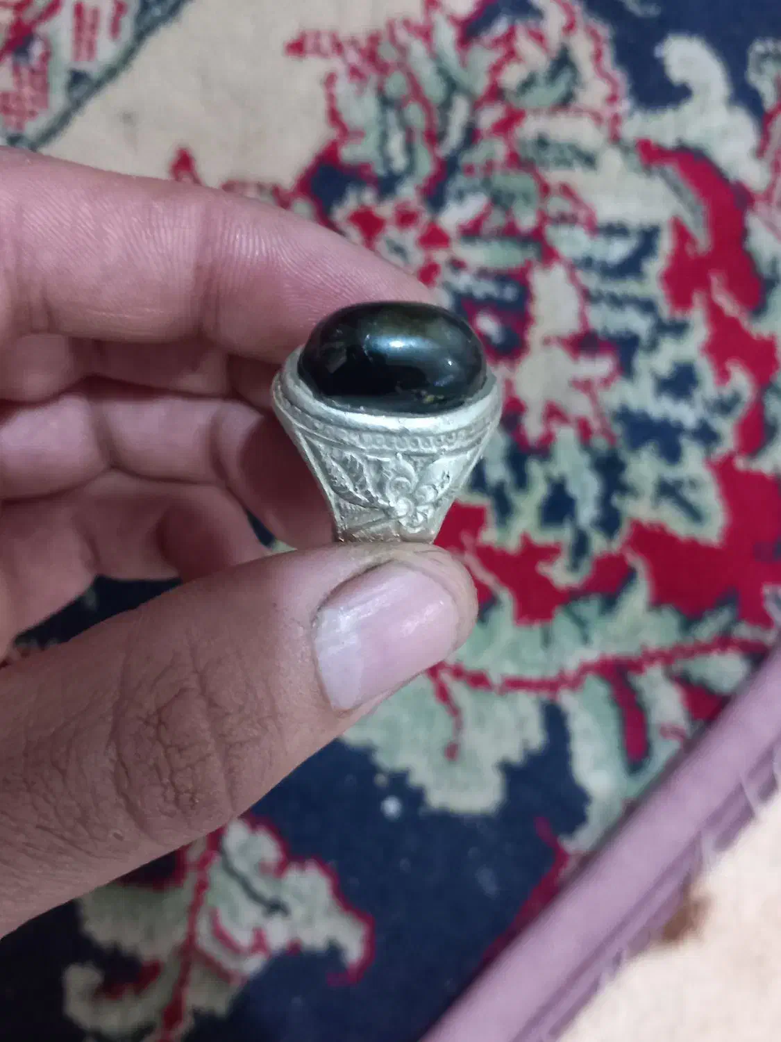 انگشترباباقوری نقره کلفت جون دار|جواهرات|رامیان, |دیوار