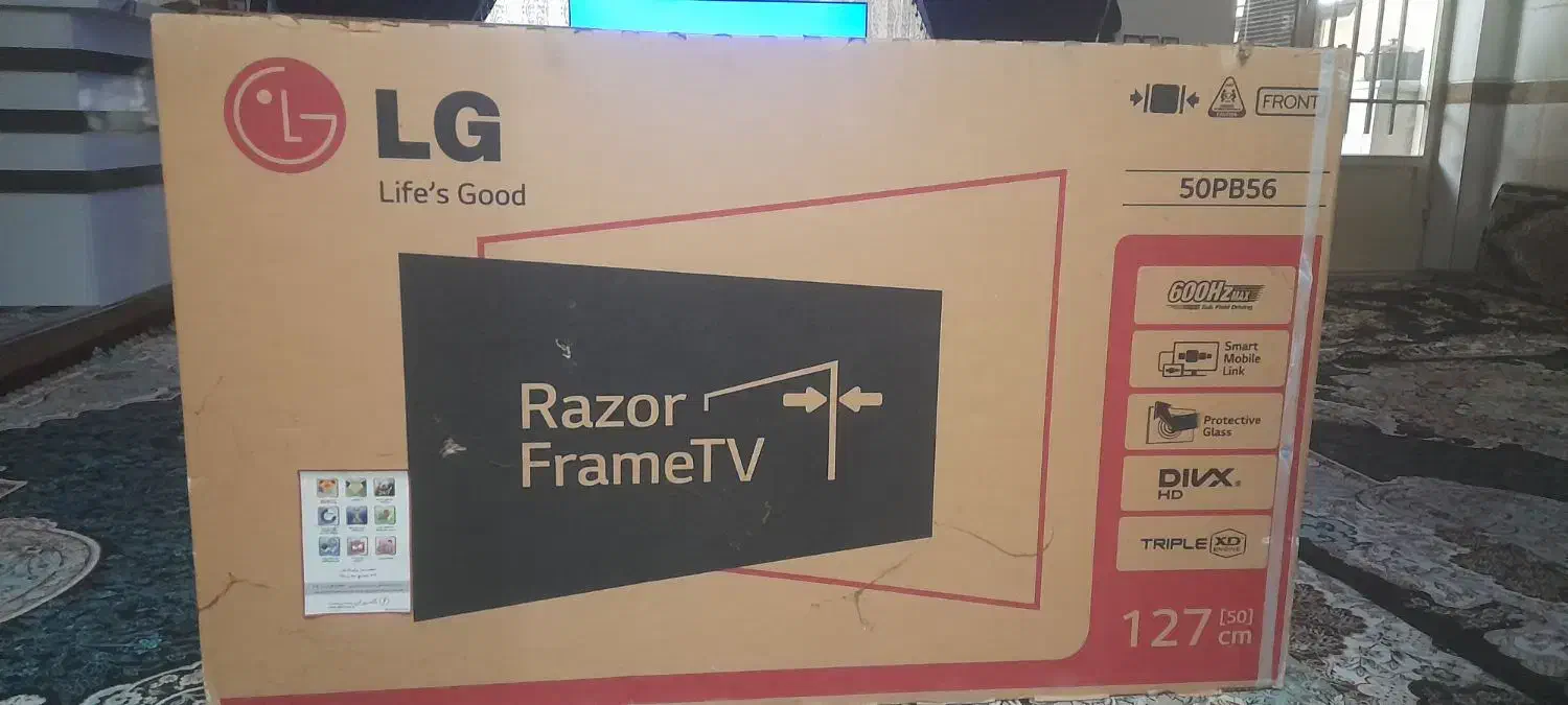 کارتن تلوزیون۵۵اینج ال‌جی|تلویزیون و پروژکتور|کرمانشاه, |دیوار