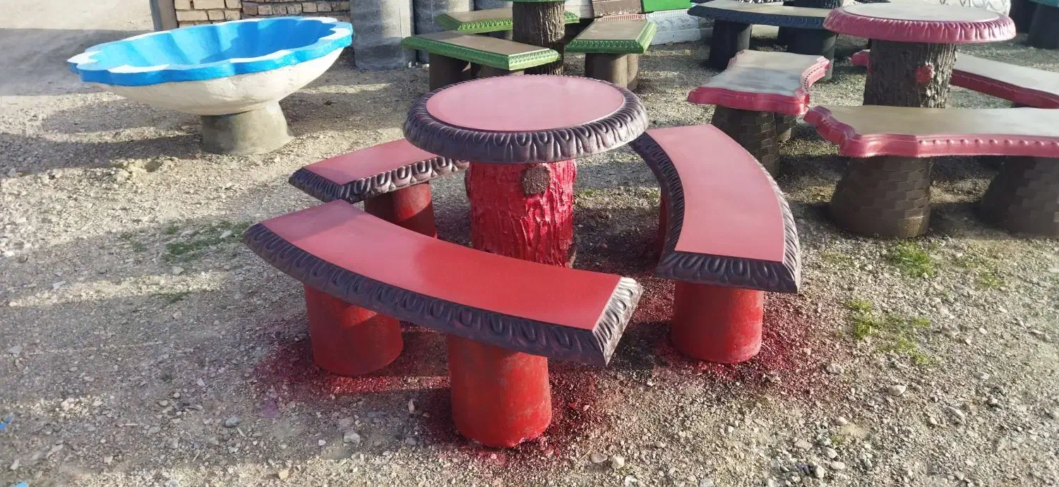 میز نیمکت باغ ویلا|صندلی و نیمکت|دلیجان, |دیوار