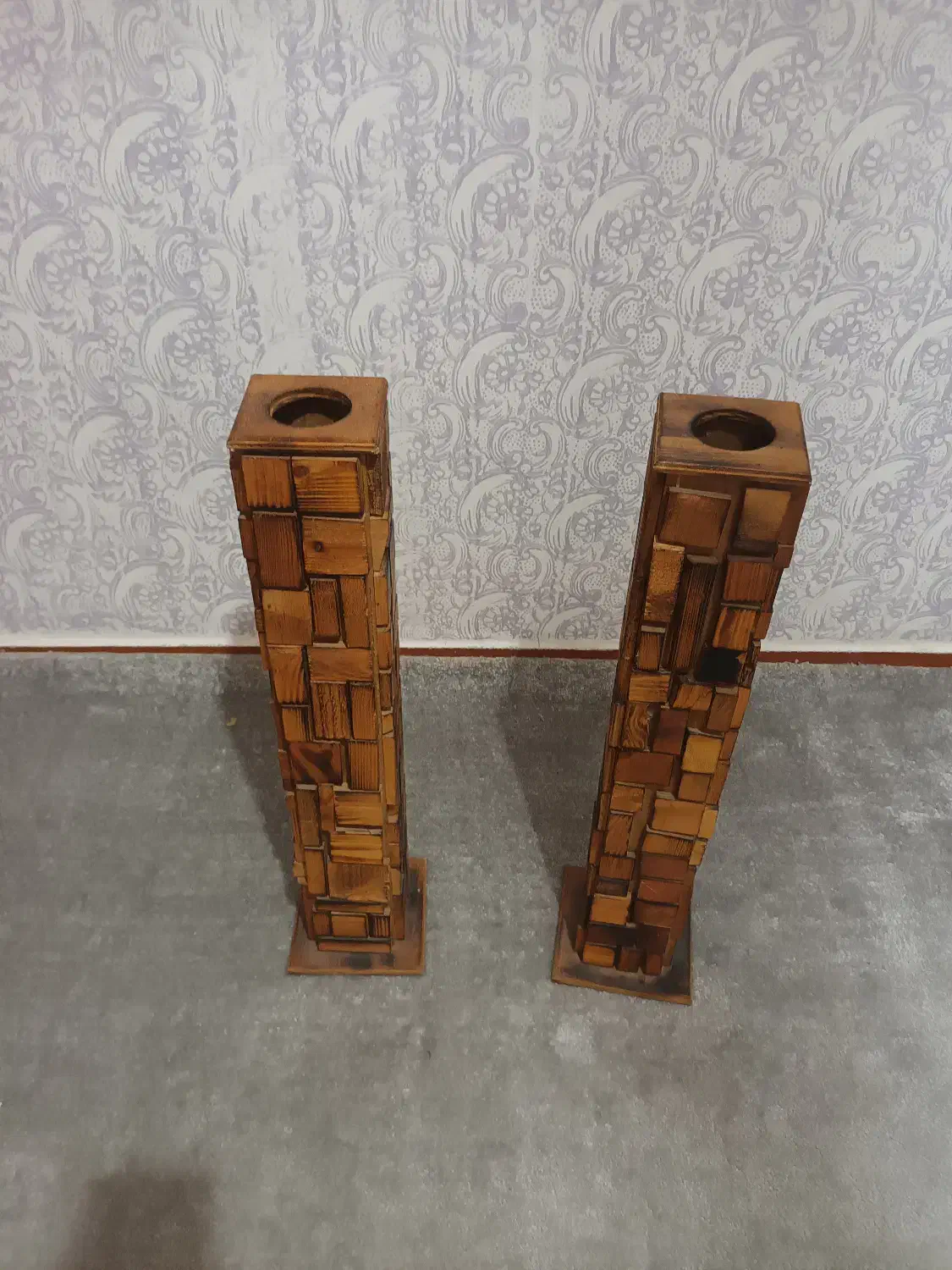 گلدان چوبی بامبو‌ هردو۴۰۰|صنایع دستی و سایر لوازم تزئینی|ایذه, |دیوار