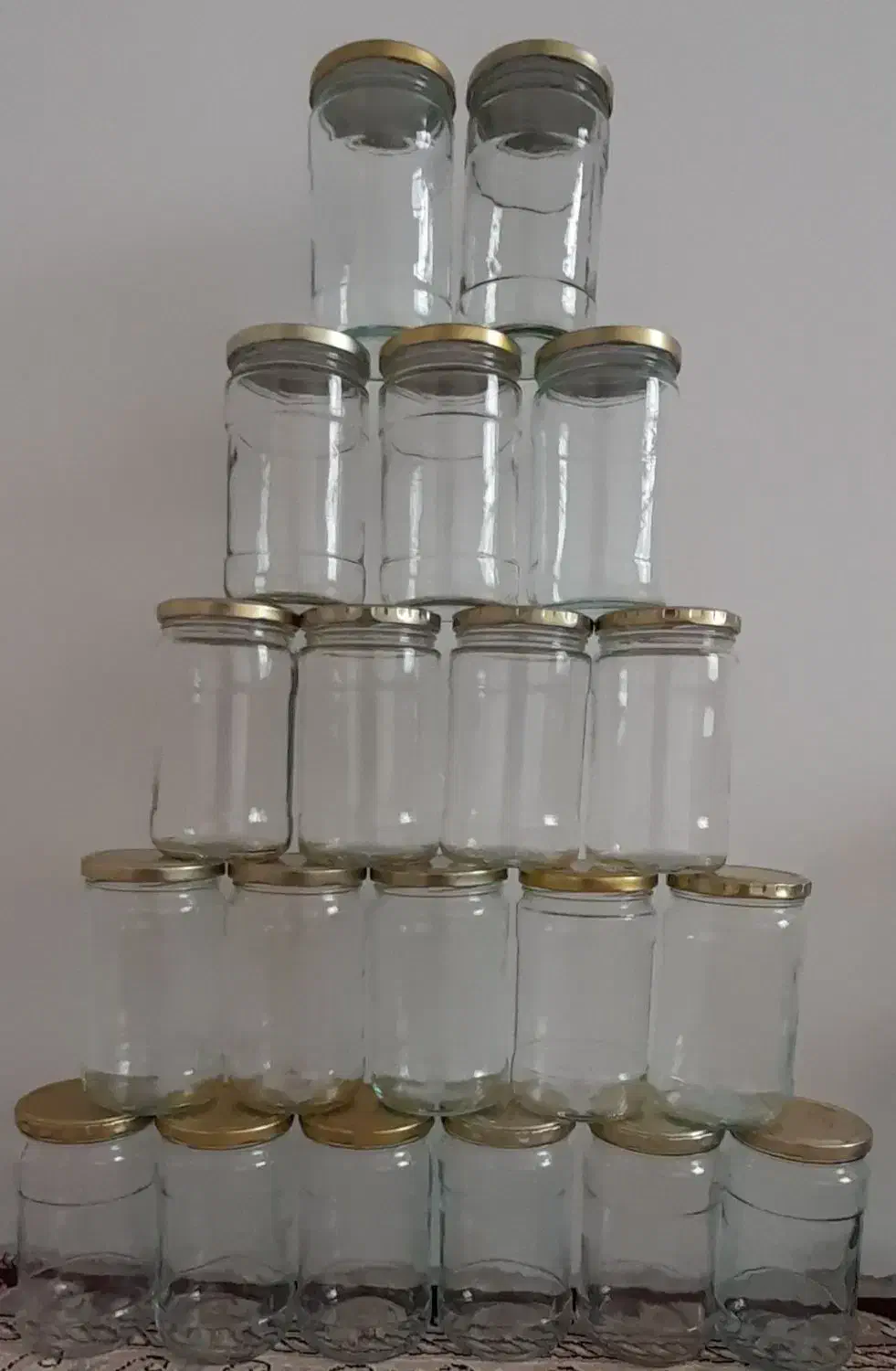 ظرف شیشه ای نیم کیلویی ویک کیلویی|ظروف نگهدارنده، پلاستیکی، یک‌بارمصرف|شیراز, مسلم|دیوار