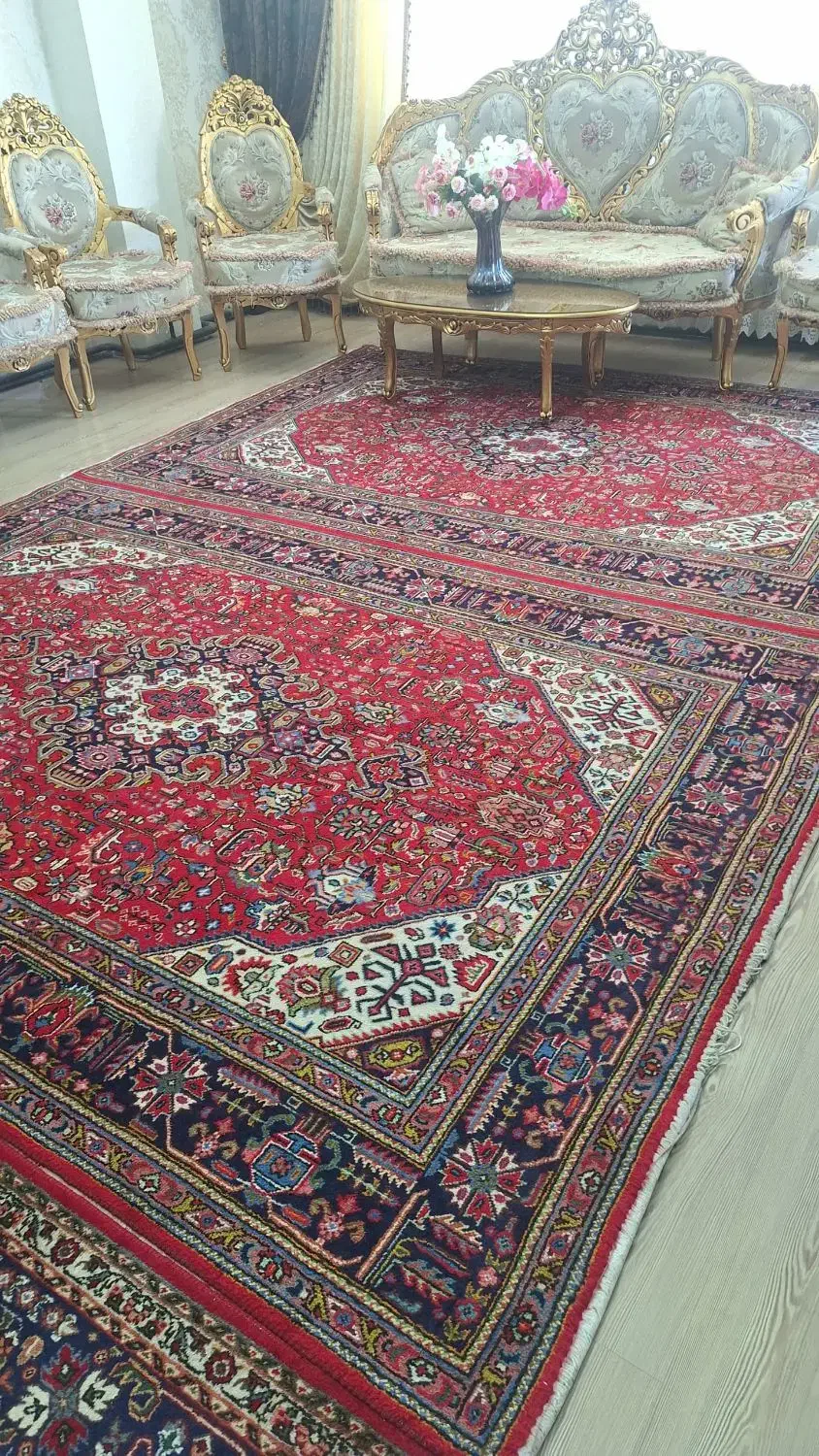 فرش دستباف آذرشهر یک تخته ۱۲متری|فرش|خوی, |دیوار